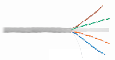 Кабель NIKOLAN U/UTP, 4 пары, Кат.6, 24 AWG, внутренний, PVC 